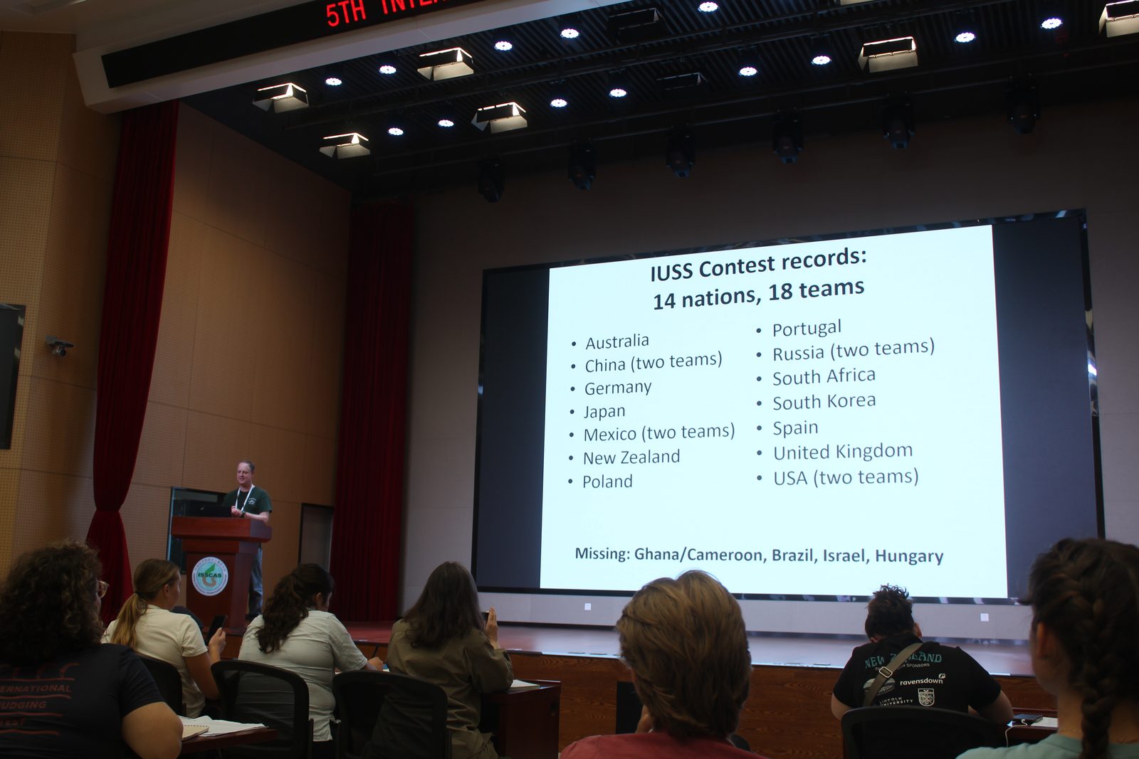 Classroom training at the 5th International Soil Judging Contest, Nanjing, China (3/9)
